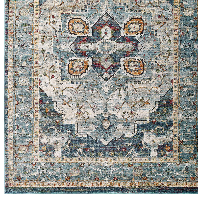 Diantha Multicolor Floral Synthetic 8' x 10' Area Rug