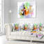 Bouquet of Abstract Flowers - Floral Printed Pillow-29597847-29597850