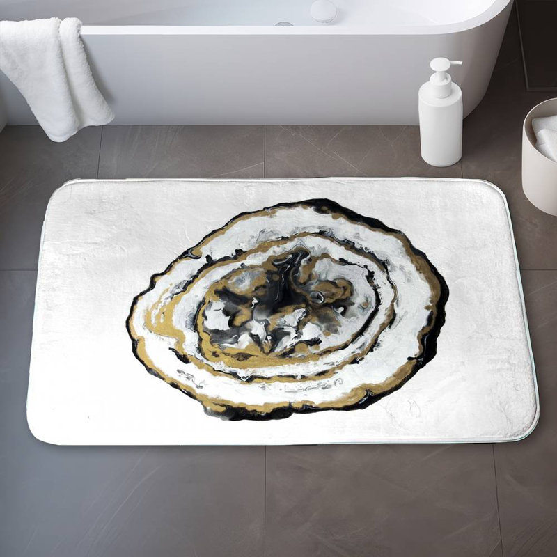Binnie Microfiber Non-Slip Bath Mat, 34" W x 21" L