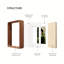 Cadre de table de coin rond en bois massif-115146414-115146415