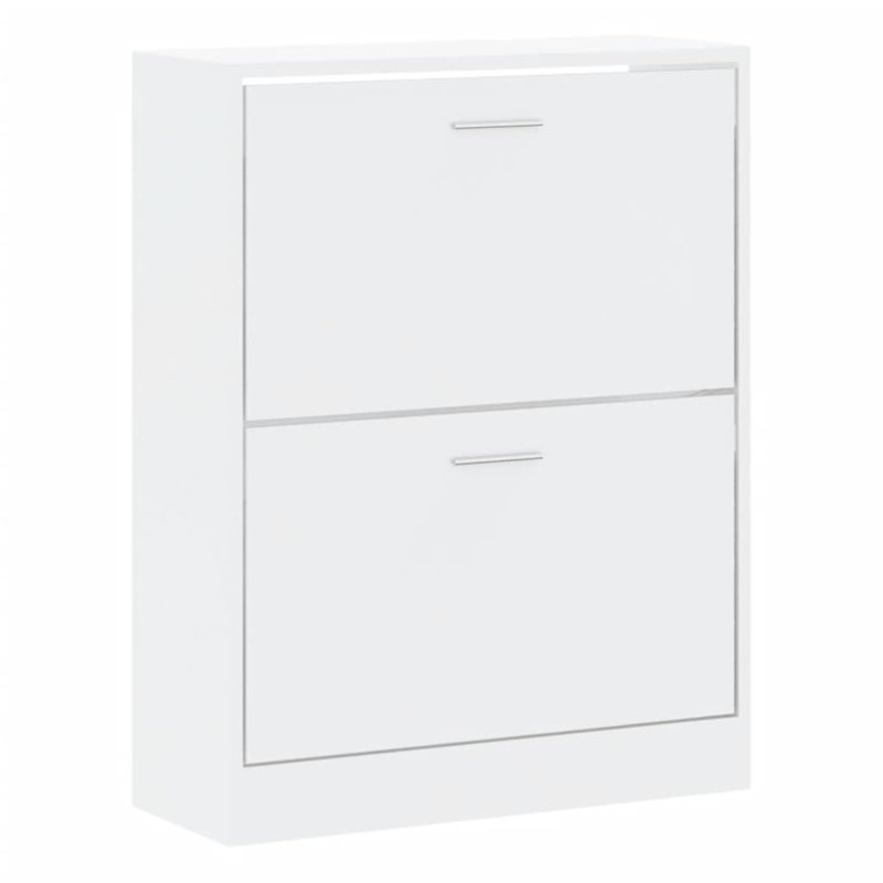 4 Pair Shoe Storage Cabinet, High Gloss White