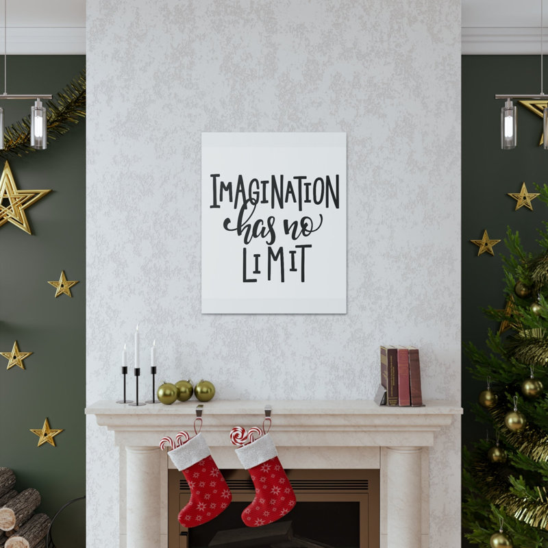 Décoration murale inspirante «Imagination Has No Limit Motivation», H 30 po x l 24 po