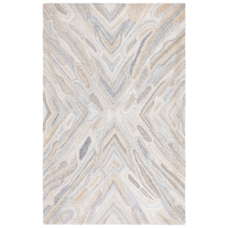 Tapis à motif abstrait Clen, Rectangle de 5 pi x 8 pi