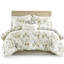 Grand édredon en 6 pièces, 100% coton, motif floral pour chambre à coucher sereine, aspect nuage-118916120