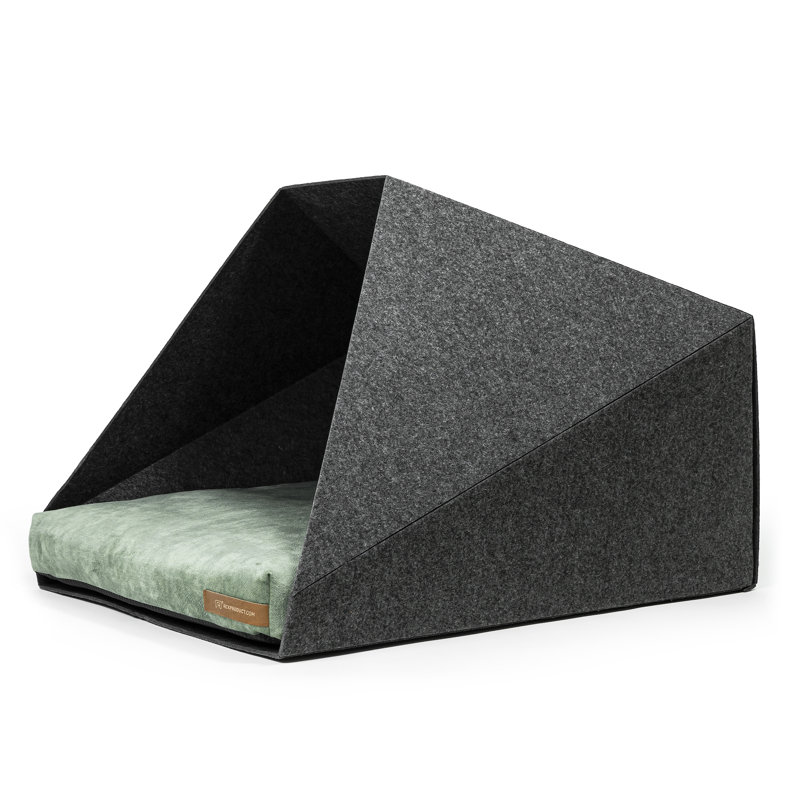 Polyester Pet Bed, Dark Grey/Green
