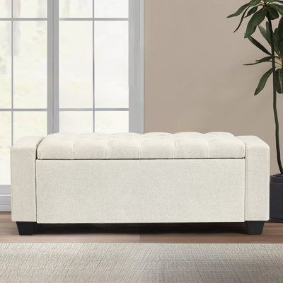 49-Inch Storage Upholstered Storage Ottoman Bench by Latitude Run