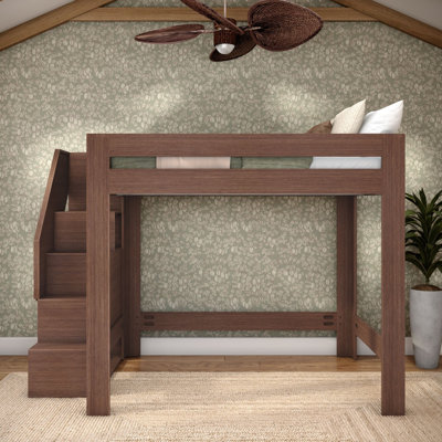 Olympic Queen Loft Bed with Stairs