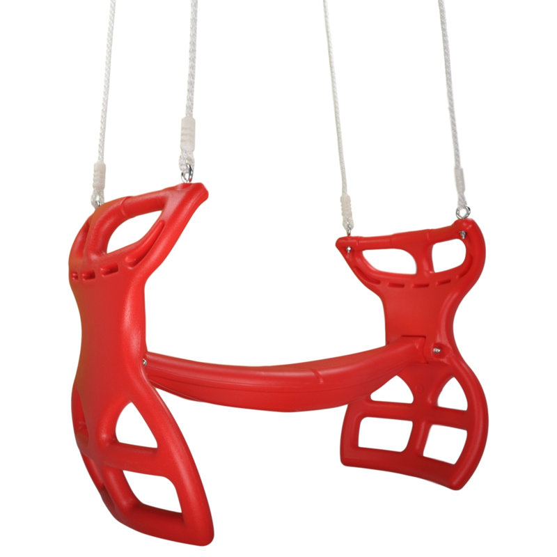 Fauteuil coulissant avec corde, rouge