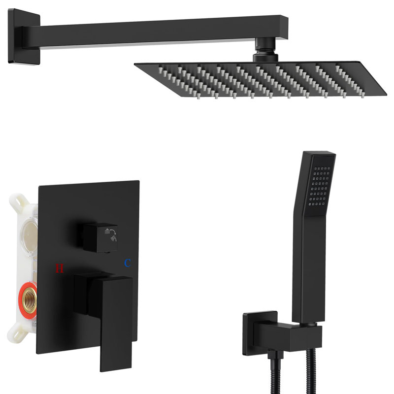 Upgrade Your Shower Experience With Our 10-Inch Luxury Shower System!, Matte Black