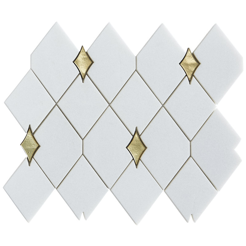 Carrelage mural 3 po x 3,5 po en marbre blanc Thassos