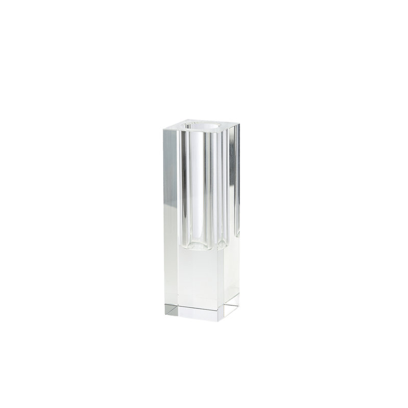 Petit vase à fleurs carré en cristal moderne Serene Spaces Living