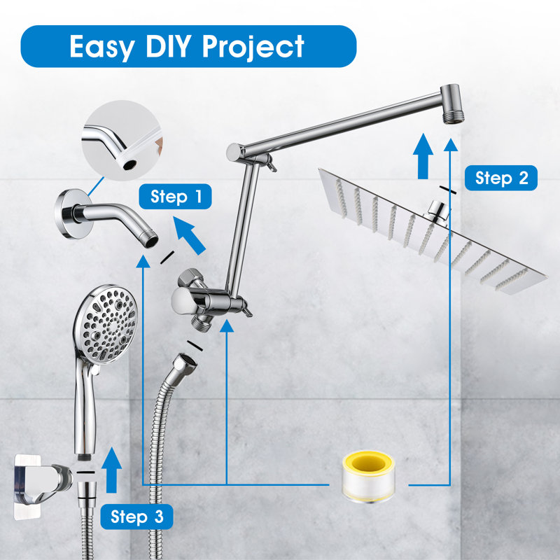 Système de douche complet, Chrome