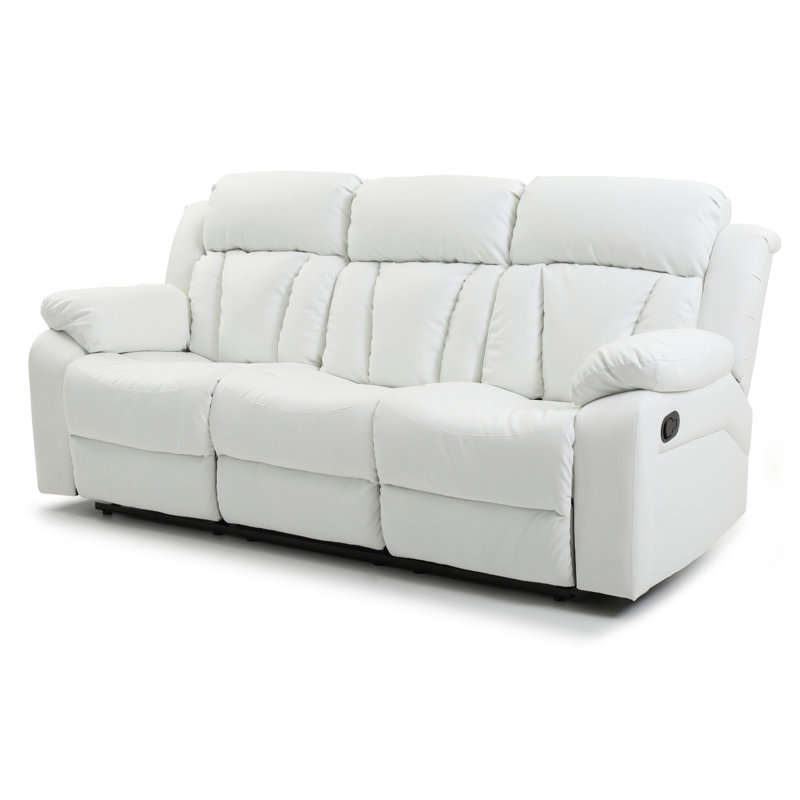 Glory Furniture Daria G682-RS Reclining Sofa, White