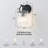 1- Light Wall Sconce with Textured Glass Shade-496140172