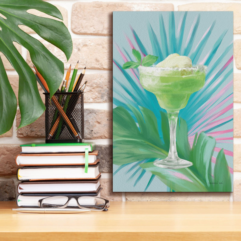 «Tropical Cocktail 3» par Danhui Nai, art mural sur toile, H 18 po x l 12 po