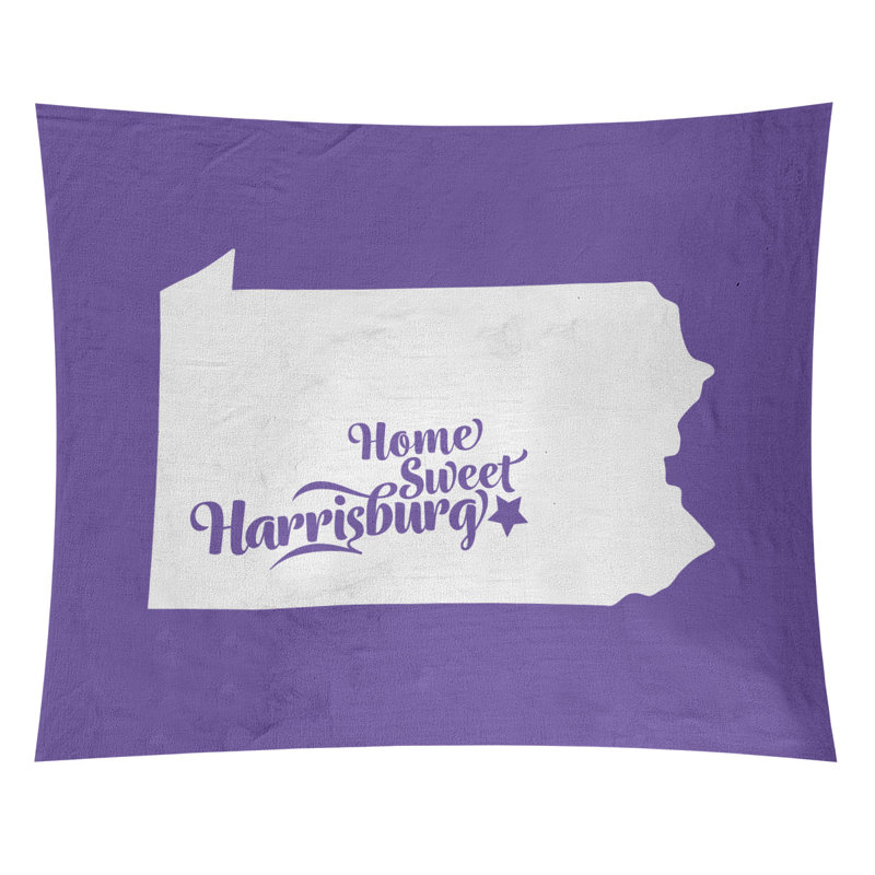 Tapisserie de Harrisburg, Pennsylvanie, H 27,5 po x l 37,5 po, Mauve