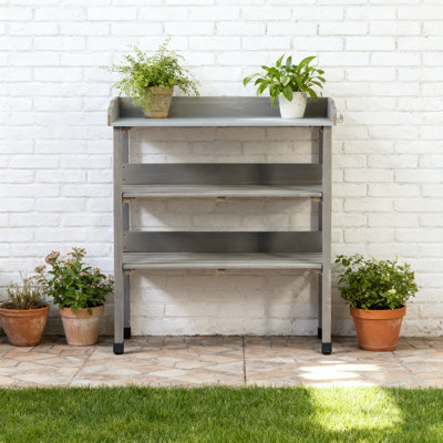 3-layer Outdoor Fir Wood Potting Bench