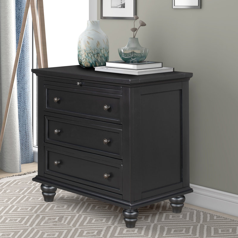 Darshon 3 - Drawer End Table, Black