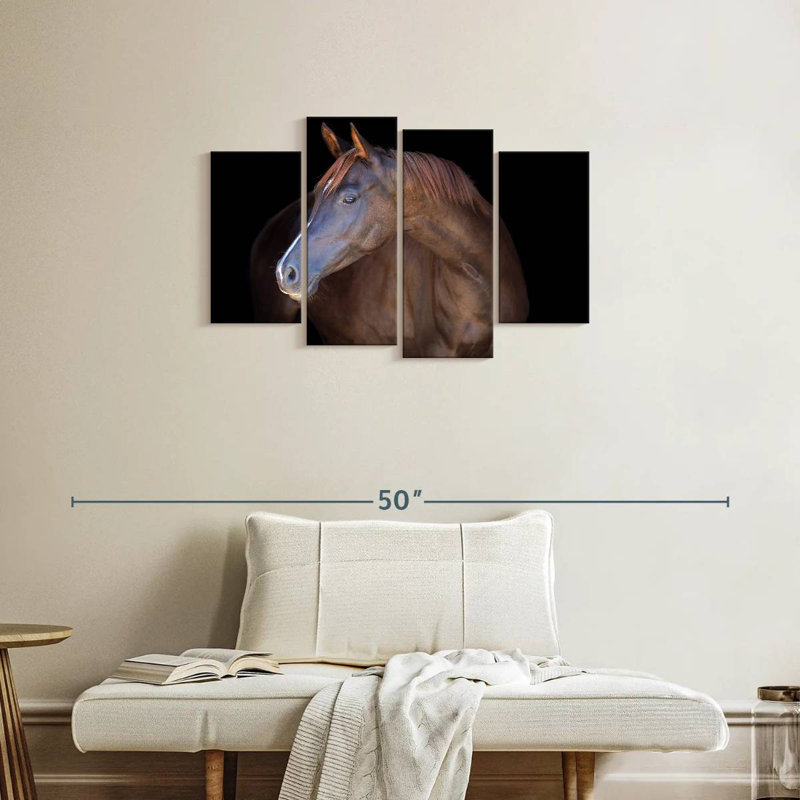 Cheval brun foncé Brampt, H 22 po x l 36 po