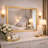 Modern Transitional Classic Gold Metal Stainless Steel Framed Beveled Wall Mirror-575525109