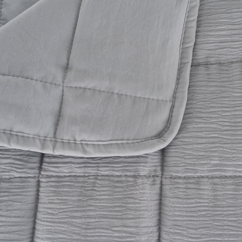 Polyester Solid Colour Bedding, W280 x L230cm, Grey