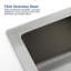 Évier de cuisine en acier inoxydable 27 po x 19 po, évier encastré à simple cuve, évier fait à la main en nickel brossé de calibre 16 avec bonde et crochets