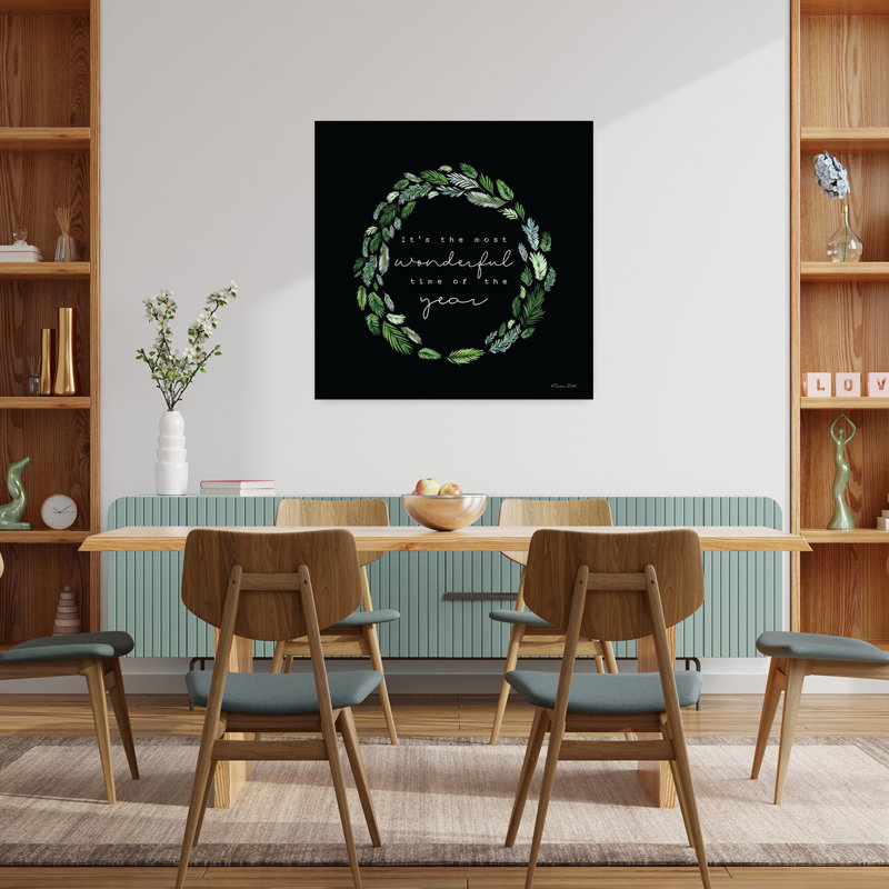 «Most Wonderful Time Wreath», art contemporain, H 36 po x l 36 po