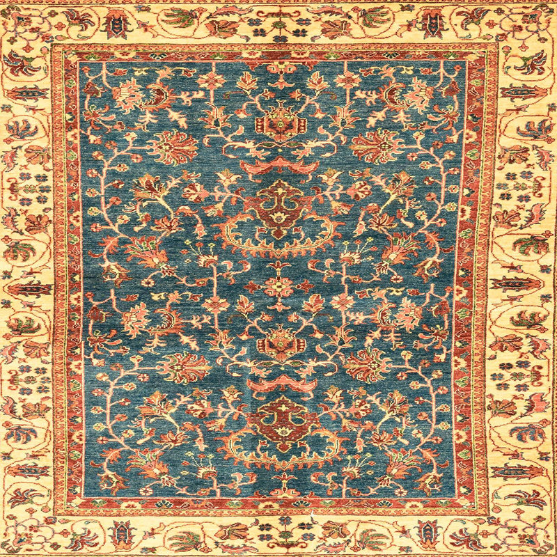 Tapis abstrait moderne 3169, Carré 8 pi