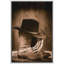 Western Cowboy, "bottes et chapeau bruns rétro, images rustiques du sud-ouest, impression sur toile encadrée,"-101377335-56497938