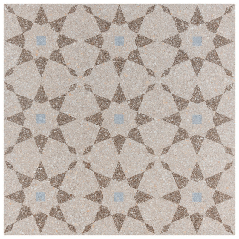 Farnese Aventino 11.5" x 11.5" Porcelain Patterned Wall & Floor Tile, Cream