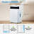 14,000 BTU Portable Air Conditioner with Built-In Dehumidifier, Easy to Move Small AC Unit with Remote Control, Window Mount Exhaust Kit, for Rooms Up to 750 Sq. Ft.