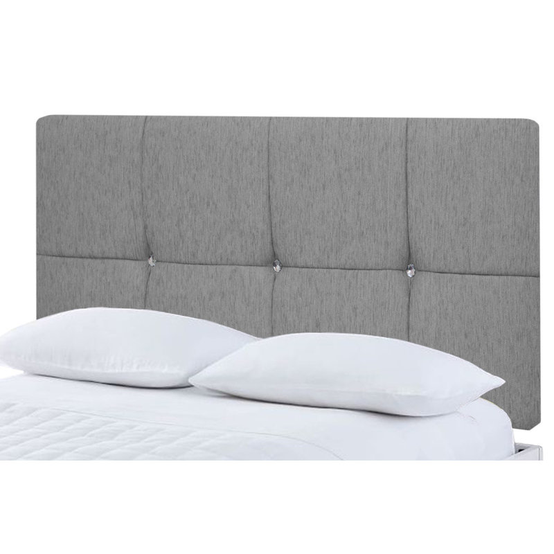 Upholstered Headboard, Grey Chenille, Super King (6')