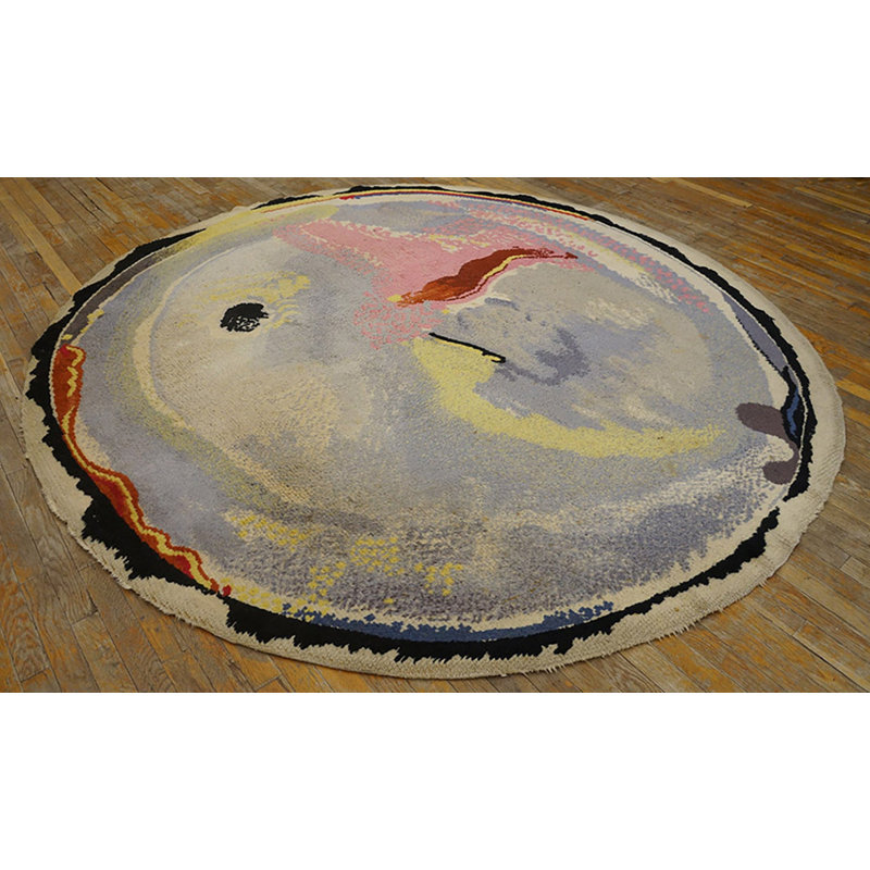 Vintage Art Deco - European French Allover Knotted Rug