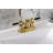 Kingston Brass Kaiser Two-Handle 3-Hole Deck Mount 4" Centerset Bathroom Faucet with Plastic Pop-Up-25314172