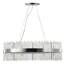 Lustre rond chrome transitionnel à 24 lumières DEL