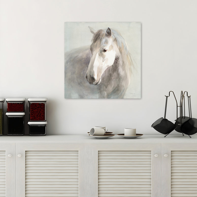 Gentle Horse, art contemporain, H 18 po x l 18 po