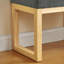 Banc à langer en bois avec assise rembourrée pour un siège confortable et un rangement polyvalent, facile à assembler-128632773
