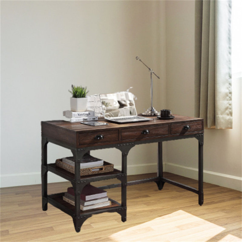 Killeen Rectangular Writing Desk, Antique Black