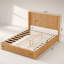 Grand lit plateforme en bois massif avec tête de lit, aucun sommier requis, lit sur pied-454170546-455457911