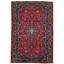 Tapis oriental noir / rouge / brun en coton / laine 6 pi 7 po x 9 pi 8 po Oriental