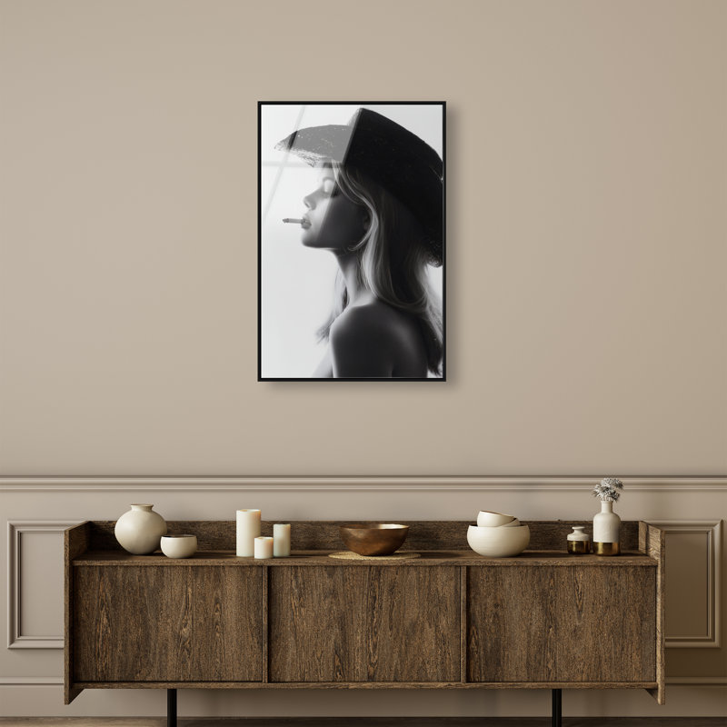 Desert Cowgirl High-Gloss Frameless Acrylic Glass Wall Art Fashion Print by Oliver Gal, Ready to Hang, 10 x 15, 25"H x 37"W