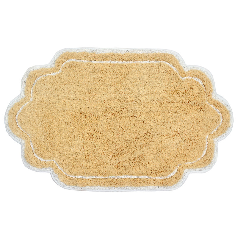 Tapis pour salle de bain Dobrinka, Beurre, 24 po x 40 po (rectangulaire)