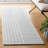 Deloera Hand Woven Wool/Cotton Striped Rug in Gray/Ivory-937296202