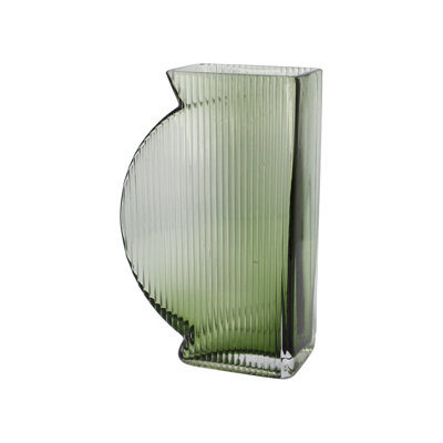 Green 20Cm Glass Table Vase