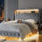 Eluid Tall Wingback Bed With Built-In Lighting and Power Outlets Storage High Headboard-129980501-129980497
