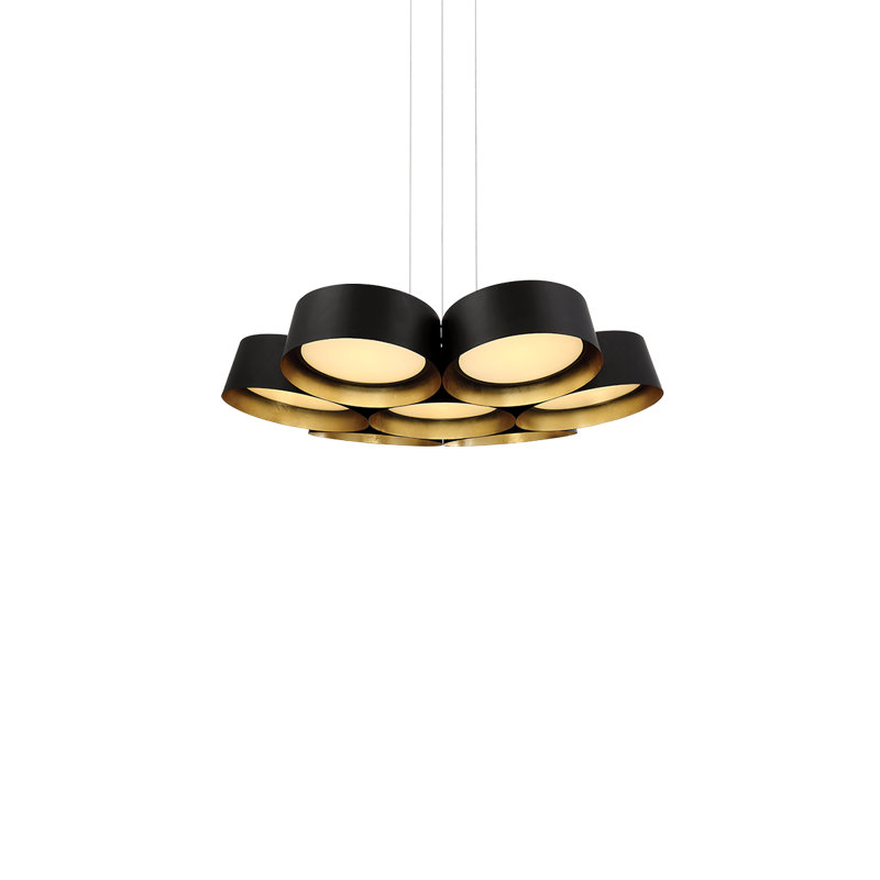 Marimba 7 - Light Chandelier, Gold Leaf