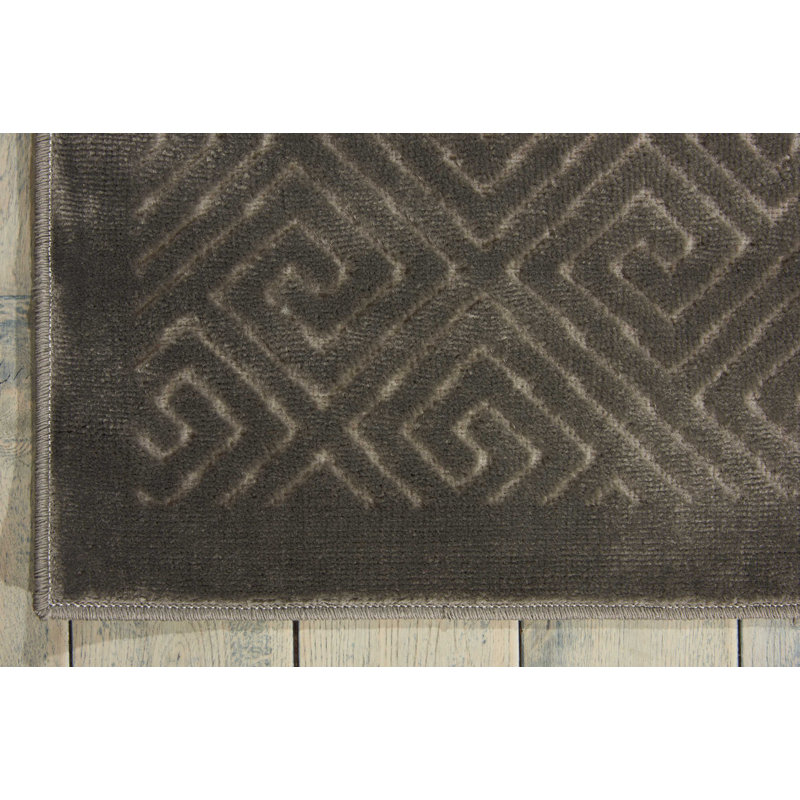 Tapis brun à motif géométrique Baildon, Rectangle 2 pi 6 po x 4 pi