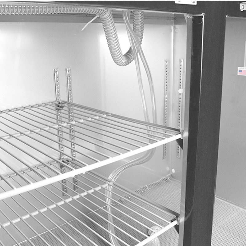 Réfrigérateur sous comptoir en acier inoxydable à tirage direct