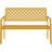 Roselynne Outdoor Steel Garden Bench with Carved Floral Back-1967322802