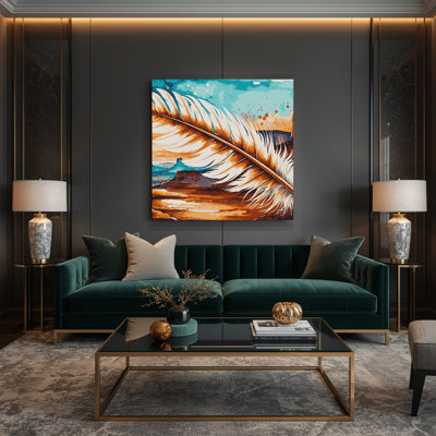 Art mural sur toile vert Southwestern